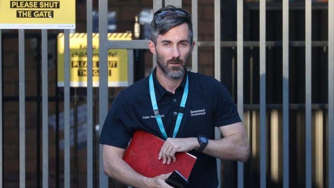 A Qld Health worker at Milestones Early Learning Centre, Keperra. Picture: Liam Kidston