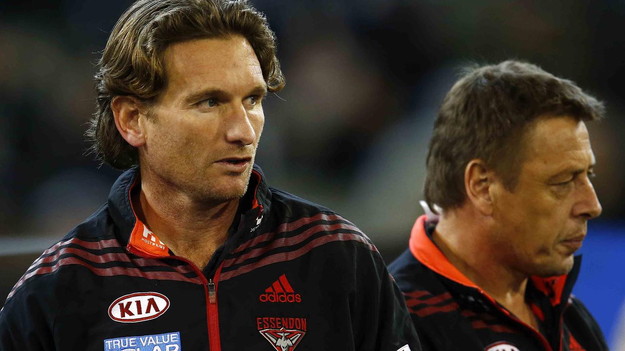 James Hird and Mark Thompson were at Essendon during the drugs saga. Picture: Michael Klein