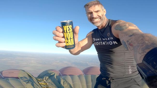 A celabratory beverage at the top. Picture: Supplied.