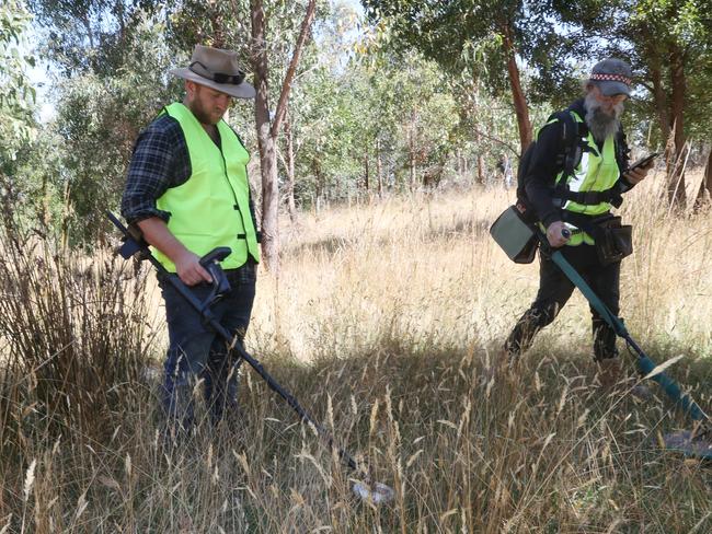 Volunteers have scoured the area with metal detecting equipment. Picture: NCA NewsWire / David Crosling