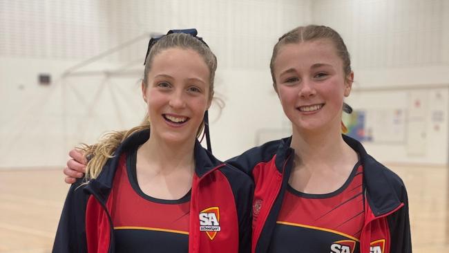 Ruby Arcadiou and Chloe McArdle will co-captain the South Australian u/12 school team at Nationals. Photo: supplied