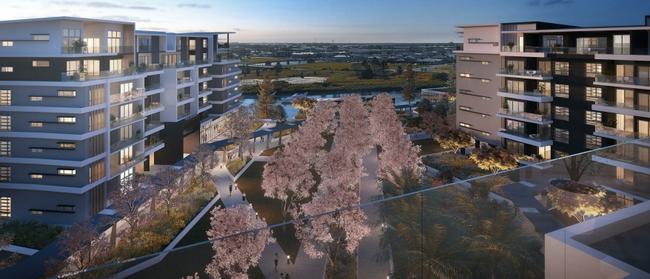 Artist impressions of a proposed retirement community with several towers planned for Sickle Ave, Hope Island. Picture: Supplied