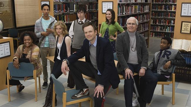 The cast of US television comedy series Community. Picture: Paul Drinkwater