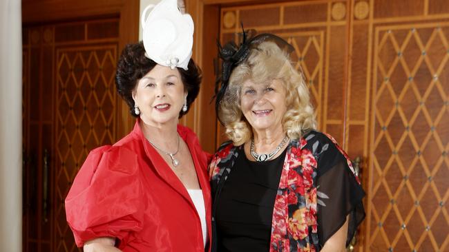 Shirley Croft (left) was named best dressed for her classic white dress with a red cropped jacket. Picture: Jerad Williams