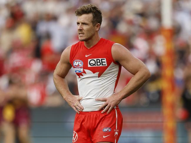 It appears likely that Luke Parker has played his last game for the Swans. Picture: Phil Hillyard