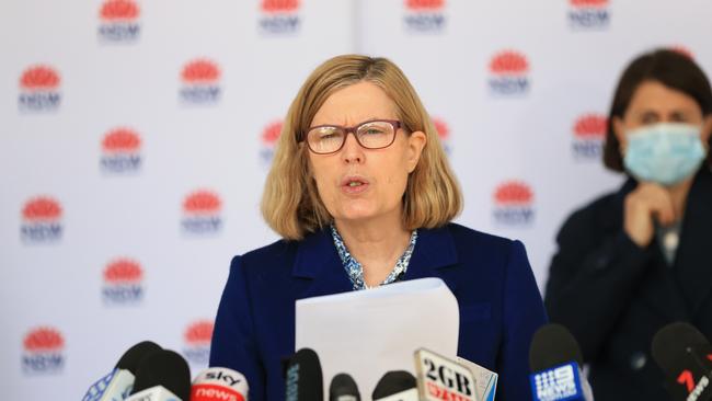 NSW Chief Health Officer Kerry Chant provides a COVID update from the NSW Ministry of Health in St Leonards. Picture: NCA NewsWire / Christian Gilles