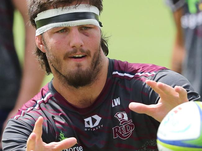 Captain Liam Wright. The Queensland Reds training at Ballymore.  Pic Peter Wallis