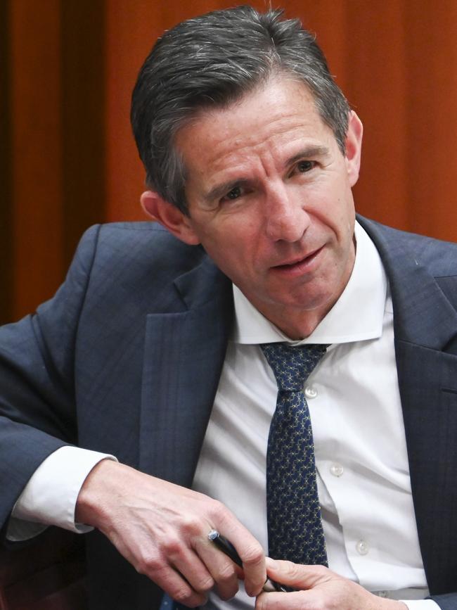 Opposition Senate leader Simon Birmingham. Picture: NewsWire / Martin Ollman