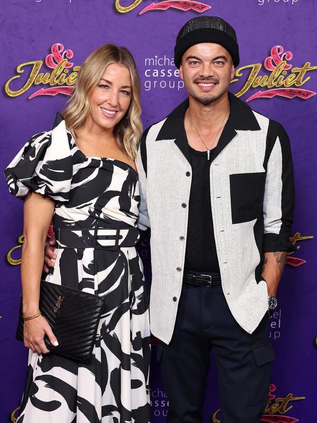 Guy Sebastian and wife Jules Sebastian. Picture: Don Arnold/Getty Images for &amp; Juliet Australia