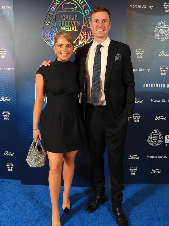 Geelong best and fairest Demi and Mitch Duncan. Picture: Mark Wilson