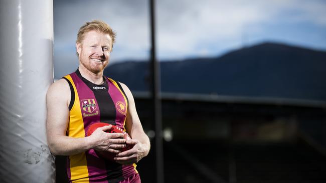 Brendan Loveless of the DOSA Football Club breaks the games record in the OSFA this Saturday overtaking the current games record holder Bill Trethewie of University FC (416) by playing game 417 against St. Virgils at the TCA. Picture: RICHARD JUPE