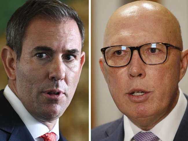 Treasurer Jim Chalmers and Opposition Leader Peter Dutton collage. Picture : NCA NewsWire