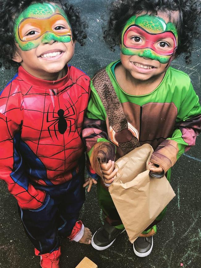 Albert and Benson Tass, of Mackay, who celebrated their fifth birthday this week. They were among the Queensland Children’s Hospital’s first cardiac patients. Picture: Supplied