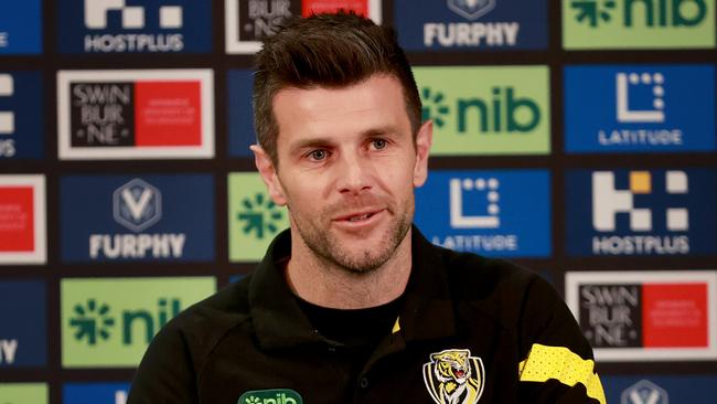 Cotchin will play his final game this weekend. (Photo by Kelly Defina/Getty Images)