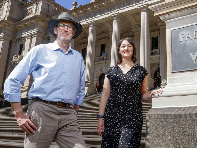 David Ettershank and Rachel Payne for a  feature style piece marking the halfway point of their term in parliament. Picture: Tim Carrafa