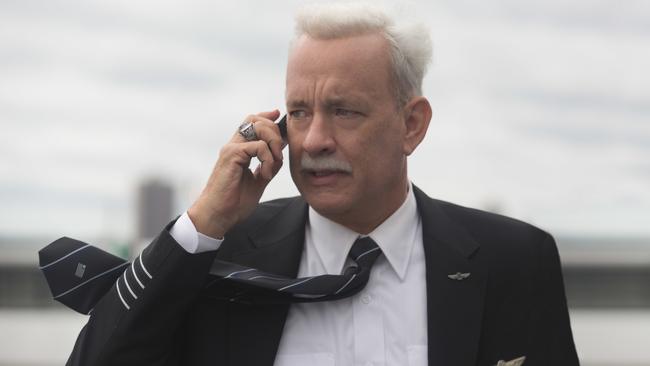 This image released by Warner Bros. Pictures shows Tom Hanks in a scene from "Sully." (Keith Bernstein/Warner Bros. Pictures via AP)