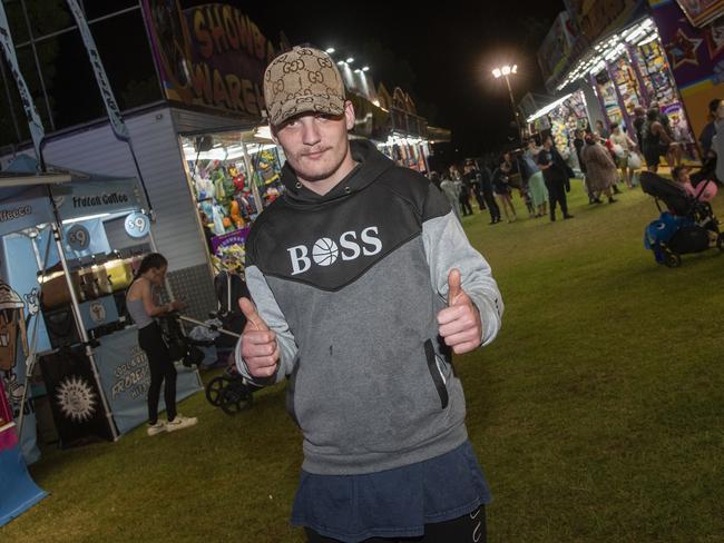 Joseph McLaughlin loving life at the 2024 Mildura Show. Picture: Noel Fisher