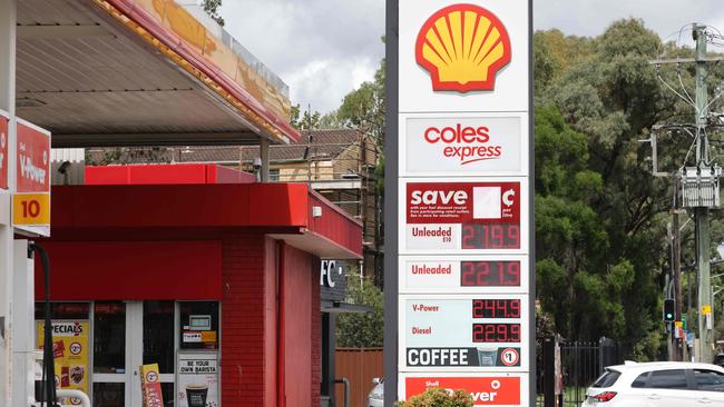Petrol prices at an all-time high were among the eoconomic pressures hitting Australians. Picture: David Swift
