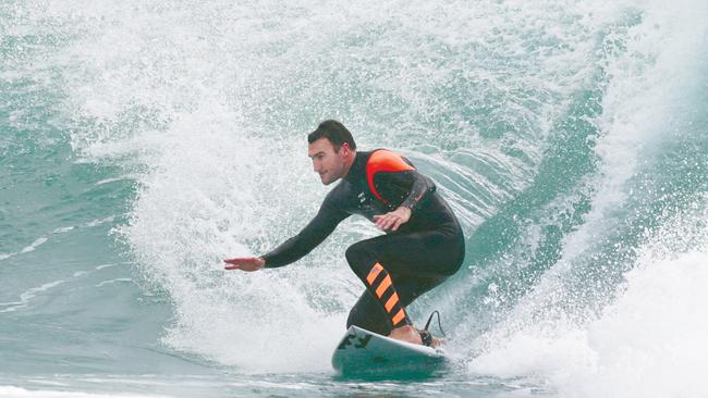 Joel Parkinson surfing at Snapper. Picture: Tim Marsden