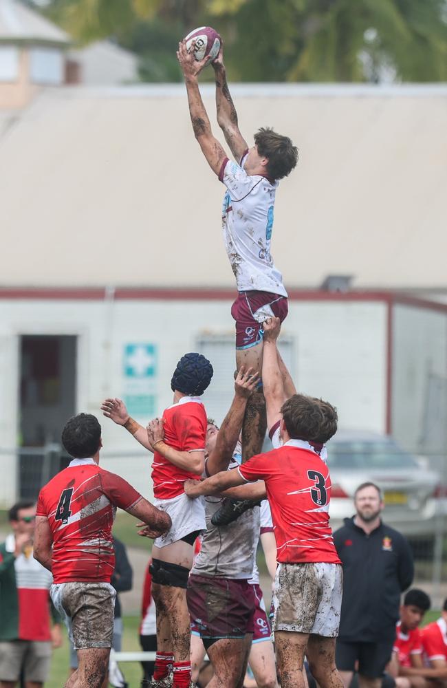 QLD_WSN_ROUND_WK50 Saturday May 17, 2025 – TAS First XV rugby union between Ormiston College and St Paul's College. Played at Ormiston college, Ormiston. Photography by Stephen Archer