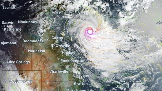 The latest radar image of Cyclone Jasper, at 8am today. Picture: BOM