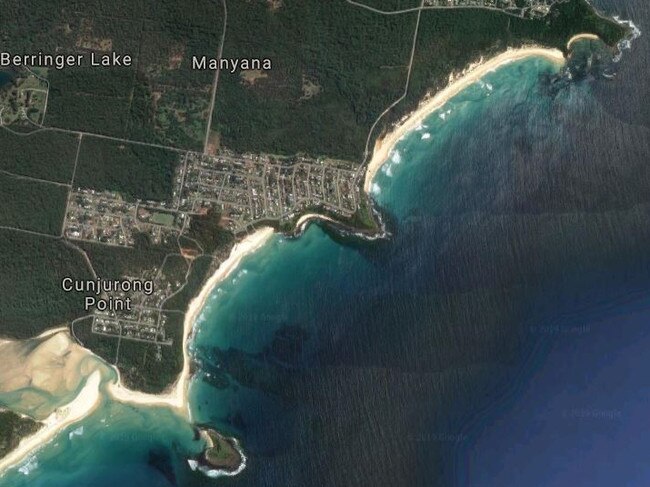 The man tragically died at Manyana Beach on October 3. Pic: Google Maps. 