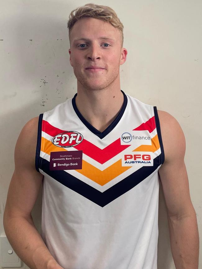 Cam Wild was named best on ground in his first game for East Keilor. Photo: Facebook.