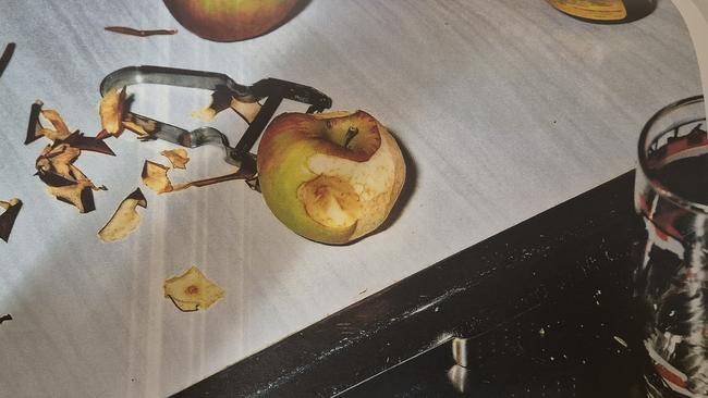 There was an uneaten apple on the counter. Photo: Courts SA