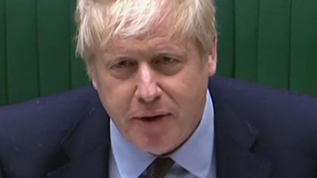 Boris Johnson in parliament today. Picture: AFP