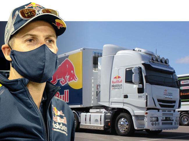 Jamie Whincup and Red Bull truck