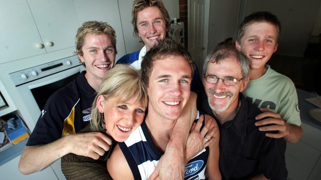 The Selwood family after the Cats took Joel at pick 7.