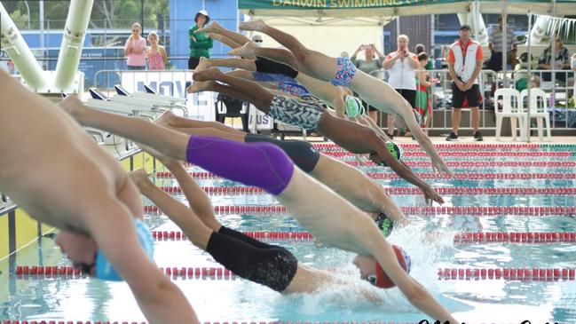 Swimmers hit the pool at the NT Open & Age Swimming Championships. Picture: Melissa Gillis.