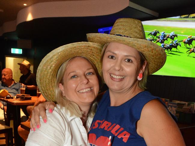 Crissy Black and Bek Crowe at Australia Day celebrations at Cavill Hotel, Surfers Paradise. Picture: Regina King