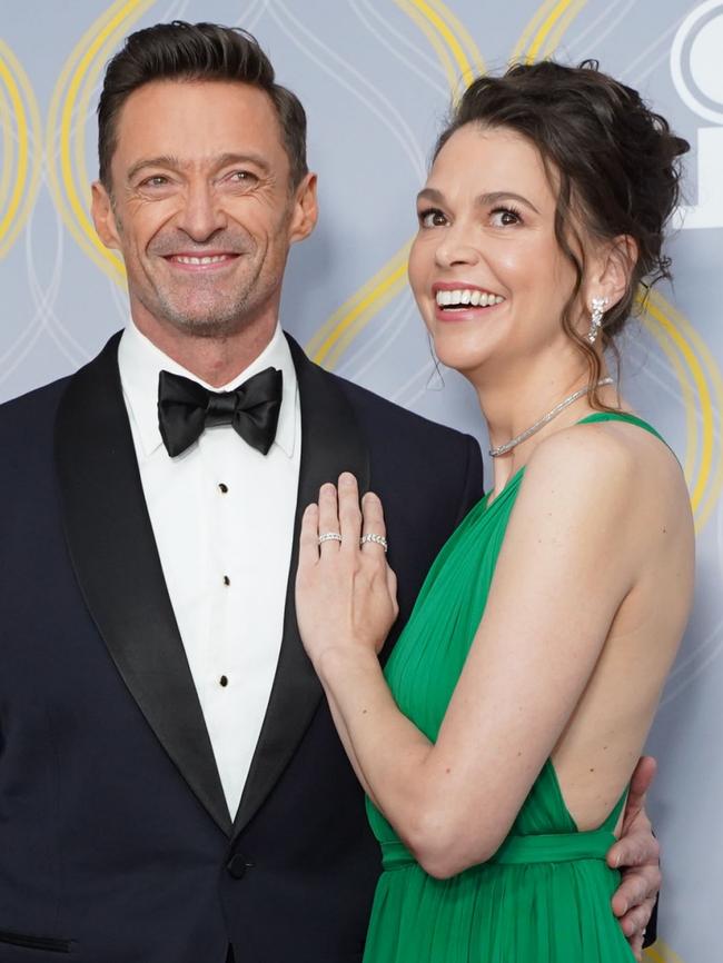 Hugh Jackman and Sutton Foster at The 75th Annual Tony Awards in 2022. Picture: Sean Zanni/Patrick McMullan via Getty Images