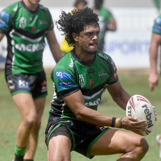 Hosplus Cup game between the Townsville Blackhawks and the Northern Pride at Jack Manski Oval. Blackhawks Assariah Lenoy Sam. Picture: Evan Morgan