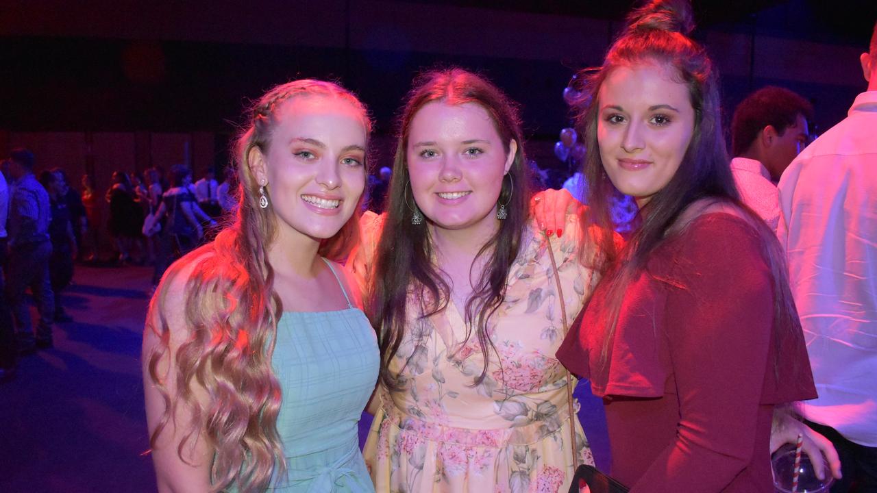 Bianca Peckett from Mirani State High, Kobie Goodwin from Mackay Christian College and Jade Bradford at Mocktail 2021. Picture: Tara Miko