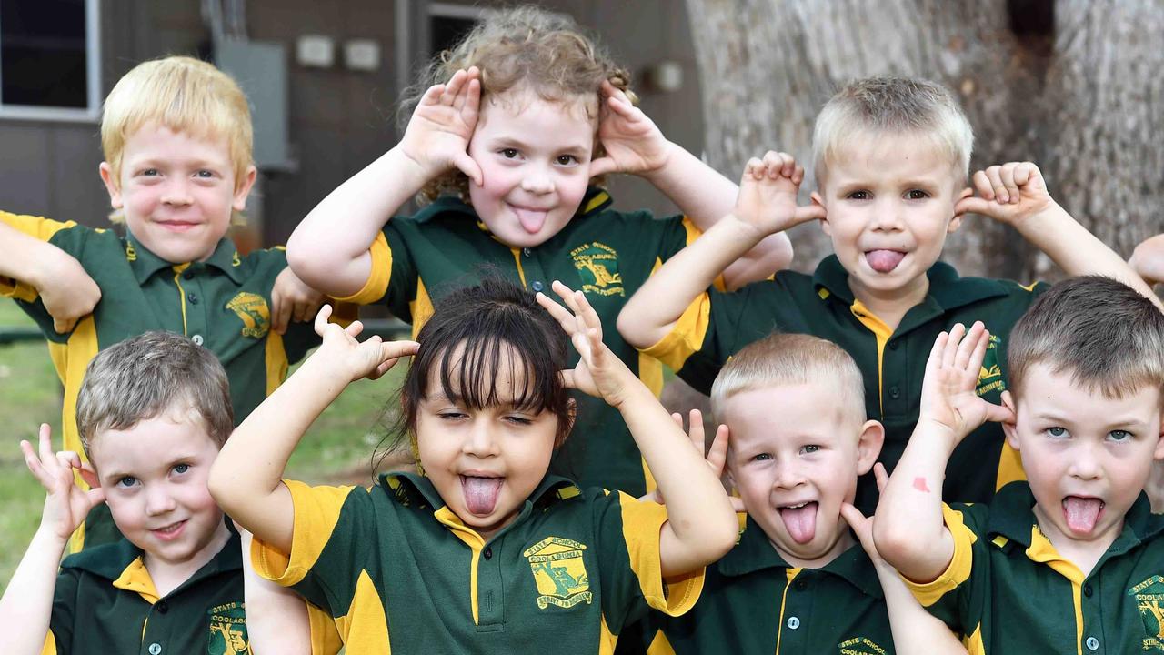 My First Year: Coolabunia State School Prep Diamonds, (back) Jean, Nathan, Wyatt, Matilda. (front) Nikalus, Meadow, Logan, Beau, Eli. Picture: Patrick Woods.