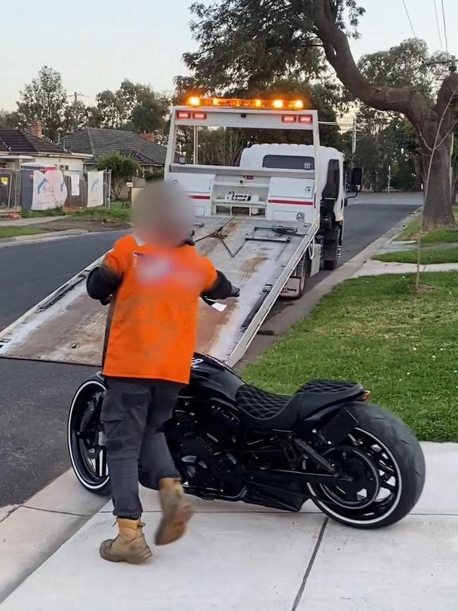 One of the bikes seized from Springvale. Supplied Victoria Police