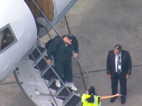 Travis Kelce arrives at Sydney Airport