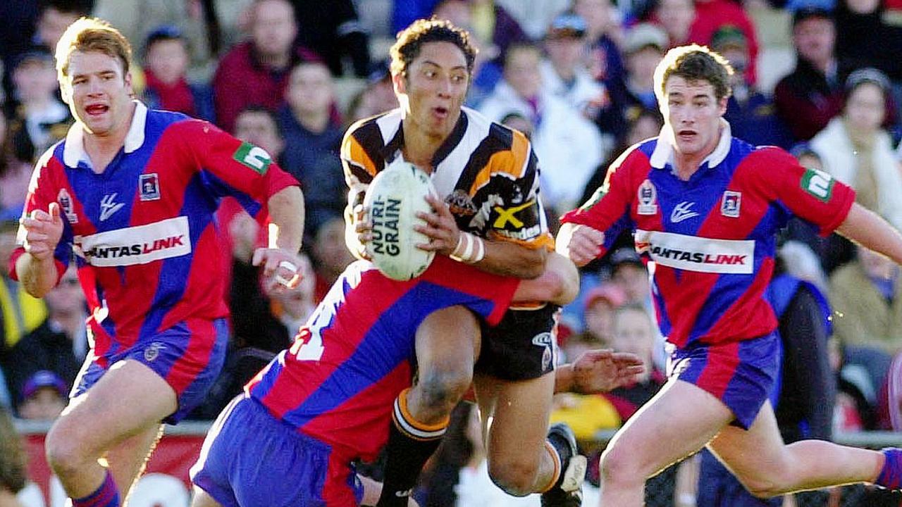 Benji Marshall made his NRL debut for Wests Tigers against Newcastle in 2003. Picture: Action Photographics