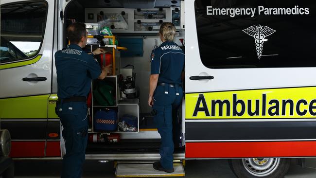 A 53-year-old man was taken in a serious but stable condition to Gold Coast University Hospital following an alleged assault in Burleigh Heads. Picture: Brendan Radke