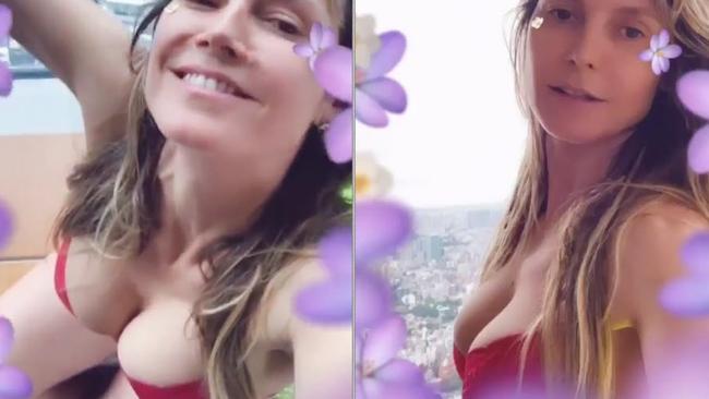 Heidi Klum shows off on Instagram.