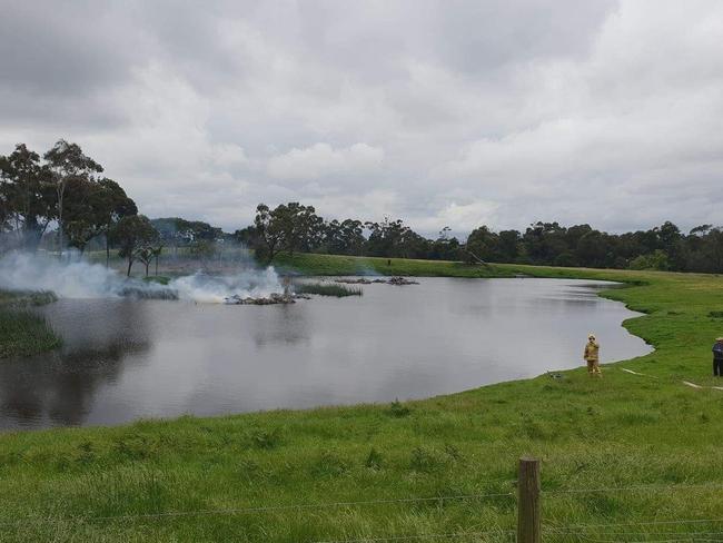 Langwarrin CFA extinguished the flames within half an hour. Picture: Supplied