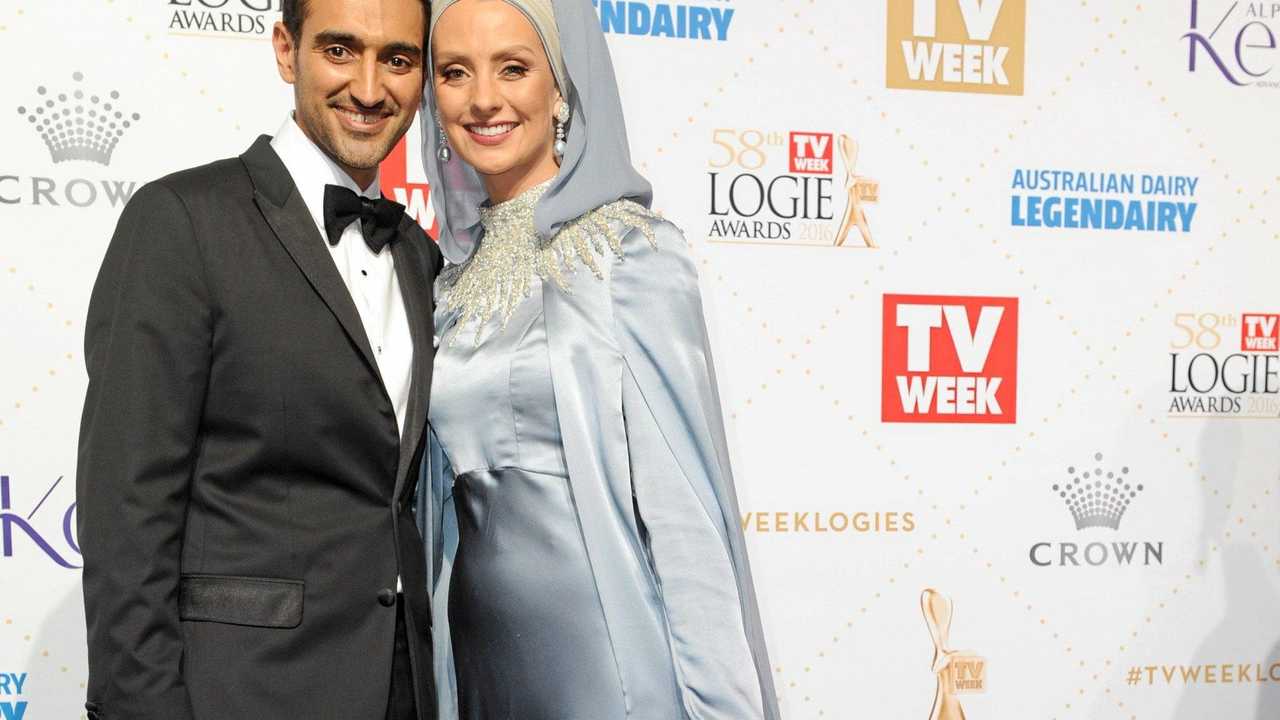 Waleed Aly and wife Susan Carland at the Logies. Picture: JOE CASTRO