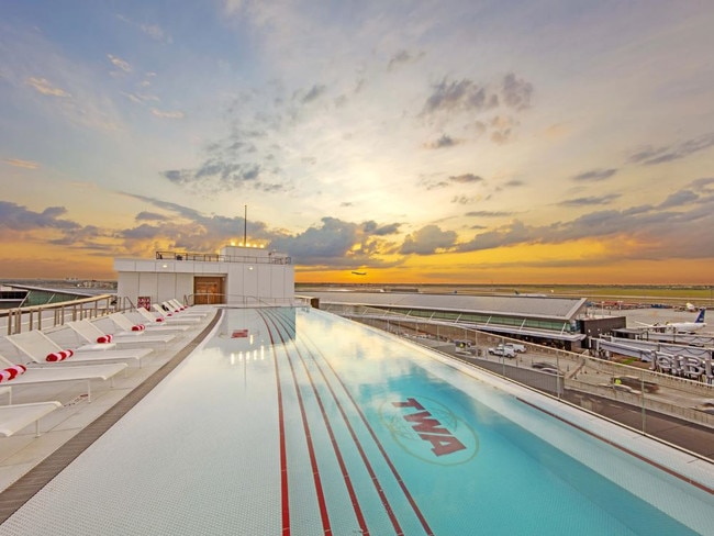 The Hughes Wing is capped with the Pool Bar featuring a rooftop infinity-edge pool, restaurant/bar and observation deck.