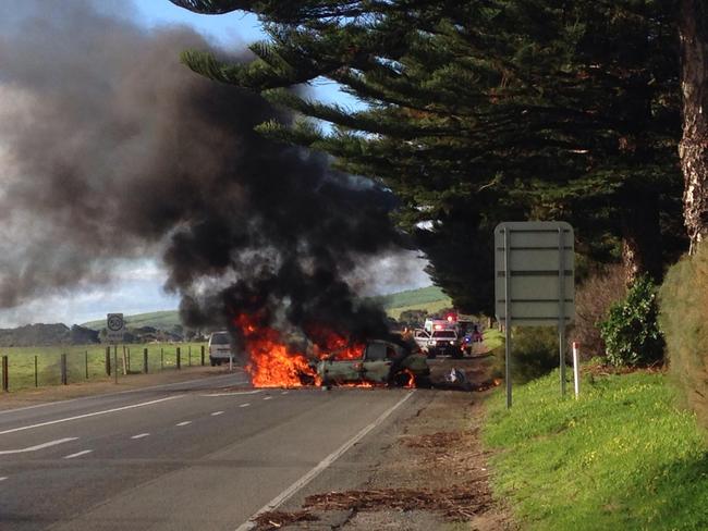 29/7/19 Fatal crash at Normanville , South Australia . MUST CREDIT : Nine News