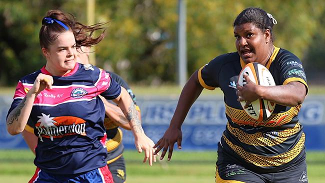 Darwin Dragons vs. Palmerston Crocs in the DRU 2025 semi-final. Picture: From The Sideline Sports Photography