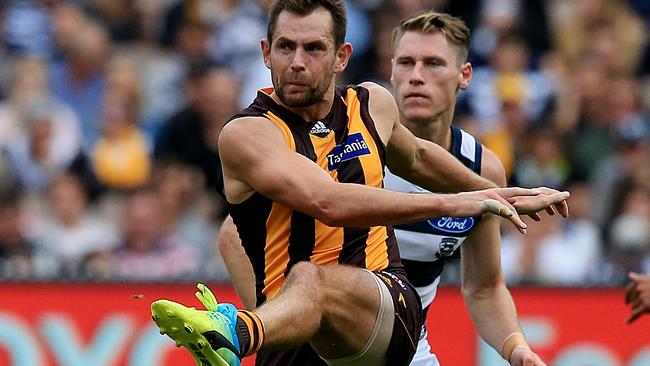 Luke Hodge has led Hawthorn brilliantly as captain both on and off the field. Picture: Wayne Ludbey