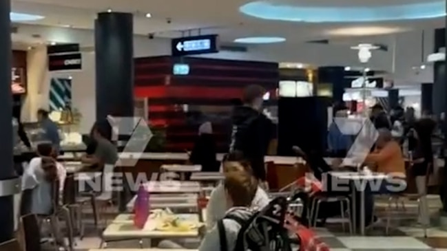 The moment chaos unfolded inside the food court of Westfield Marion