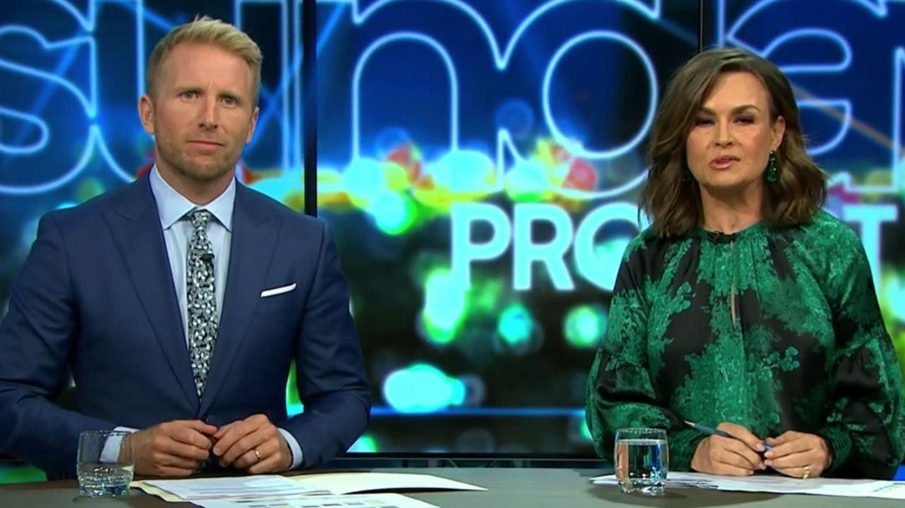 Hamish Macdonald and Lisa Wilkinson grilled deputy Natational leader David Littleproud on Barnaby Joyce's texts on The Sunday Project. Picture: Network 10/The Sunday Project